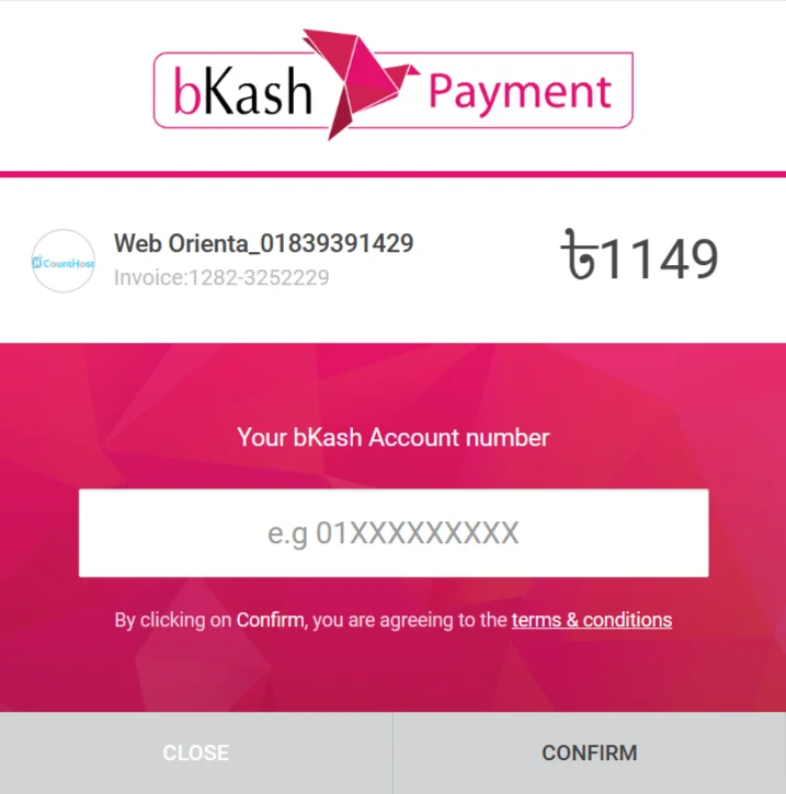 Payment 2 bkash